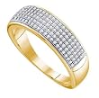 0.33CTW DIAMOND MICRO PAVE MENS BAND Size 10