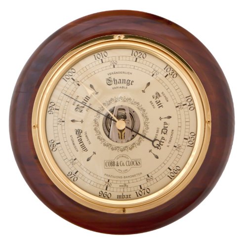 COBB & Co. Round Barometer (Walnut)