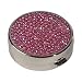 Budd Leather Swarovski Crystal Round Pill Box - Rose