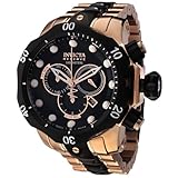 Invicta Men's 5728 Reserve Collection Black Ion-Plated and Rose Gold-Tone Chronograph Wa