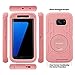 Galaxy S7 Edge Holster Case, BENTOBEN Hybrid Dual Layer Combo Armor Heavy Duty Rugged Protective S7 Edge Case with Built-in Rotating Kickstand Swivel Belt Clip Holster for Galaxy S7 Edge (Rose Gold)
