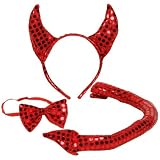 Devil Horns, Bow Tie, and Tail Set