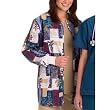 Women's Shirttail Warm-Up Jacket - Indigo Collage Print
