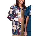 Women's Shirttail Warm-Up Jacket - Indigo Collage Print