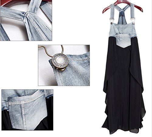 office mushroom ジャンスカ デニム ロング レディース オールインワン ワンピース