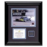 Jimmie Johnson - The Jim Stewart 400 Victory - Framed 6x8 Photograph with Race Winning Tire Piece