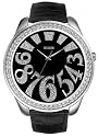 GUESS Black Leather Strap Watch