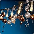 LED Lichterkette mit Deko-Perlen gold-warmweiss
