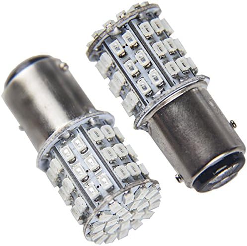 Groupbuy BAY15D 1157 Car Tail Stop Brake Light Super Bright 64 SMD LED Bulb 12V Color White Red Green For Choice (2-Pack, Red)