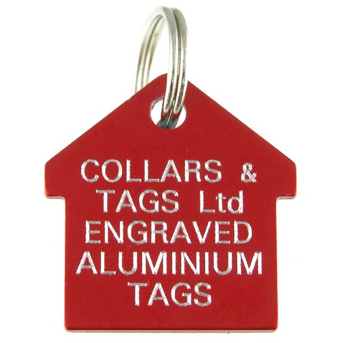 Engraved Aluminium Dog House - RED. FREE UK Delivery