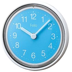 ferlio (フェリオ) バスクロック ウォールクロック 防滴スリムバスクロック ミニバブル BL (ブルー) FEA73 BL