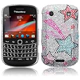 BLACKBERRY BOLD 9930 SHOOTING STARS DIAMANTE CASE, WITH QUBITS-BRANDED MICR ....