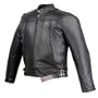 MEN MOTORCYCLE CRUISER LEATHER ARMOR JACKET TOURING