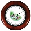 Mallard Duck Family JP - Bird Animal Wooden Wall Clock by WatchBuddy Timepieces (Cherry Wood Frame)