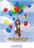 Curious George Fleece Blanket (Blue Ballons)