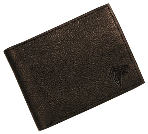 NFL Atlanta Falcons Debossed Black Leather Bi-fold Wallet