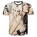 FaPlus Fashion Men's Tee Lesbianism Girl 3D Print T-Shirts