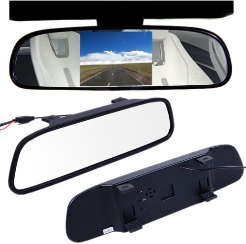 4.3" TFT LCD Color Monitor Mirror Reverse Car Rear View Backup Camera DVD 12V