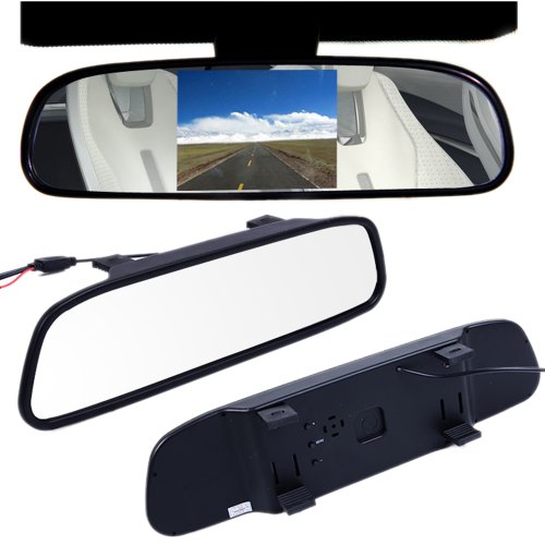 4.3" TFT LCD Color Monitor Mirror Reverse Car Rear View Backup Camera DVD 12V