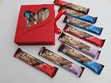 Heart Gift Box With 8 Assorted Dove Chocolate Candy Bars Milk Chocolate, Almond and Dark Chocolate(1.30 Oz.)