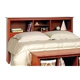 Prepac Monterey Cherry Queen Storage Headboard