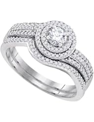 0.60CT-DIA 0.25CT-CRD BRIDAL SET
