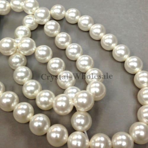 100 pcs Swarovski 5810 Crystal Pearls beads 6mm WHITE PEARL ( 001 650)