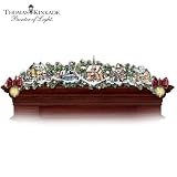 Thomas Kinkade Winter Wonderland Holiday Garland And Stocking Holder by The Bradford Exchange