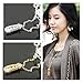 DDU(TM) 1Pc Silver Lady Jewelry Chain Rhinestone Pearl Pendant Pea Style Necklace