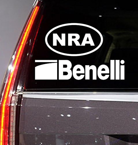 Auto Sticker - Auto Decal - Benelli Firearms and NRA Combo - Bundle - Auto Window Sticker Decal for Car Truck SUV Motorcycle 5" Tall (color : white) (White 05)