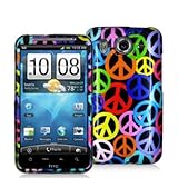 Peace Sign Design Crystal Hard Skin Case Cover for HTC Inspire 4G Phone New ....