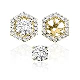 10K Yellow Gold 1/4 ct. Diamond Earring Jackets