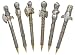Medieval Knight Pen Set - 6 Different Pens Featuring Detailed Knight Helmets