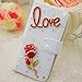 Hundromi iPhone 6s Plus Case, iPhone 6 Plus Luxury 3D Bling Crystal Rhinestone Wallet Leather Purse Flip Card Pouch Stand Cover Case for iPhone 6 Plus/6s Plus(Rose&Love)