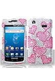 Samsung i897 Captivate Full Diamond Graphic Case - Raining Heart