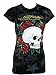 ED HARDY BY AUDIGIER Damen Special Shirt - SKULL & ROSES -