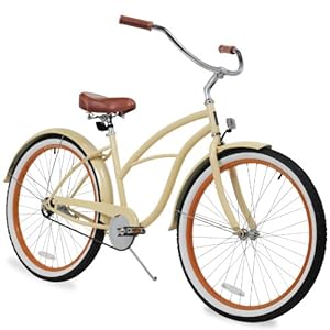 sixthreezero Women's 26-Inch Beach Cruiser Bicycle, 1-Speed, Scholar Cream