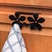 Flower Over the Cabinet Double Hook (black) (2.5