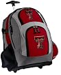 Texas Tech Rolling Backpack Deluxe Red TTU Red Raiders - Best Backpacks Bags with Wheels or School Trolley Bags Carry-Ons - Unique Gifts!