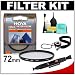 Hoya HMC Digital Multi-Coated 72mm Ultraviolet UV Slim Frame Lens Filter + Accessory Kit for Canon, Nikon, Sony, Olympus & Pentax Lenses