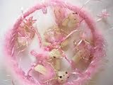 Ballet Teddy Bear Crib mobile Nursery Decor in Baby Pink