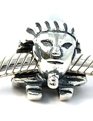 .925 Sterling Silver " Egyptian King " Bead Compatible with Pandora Chamilia Kay Troll Bracelet