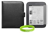 CrazyOnDigital Folio Slim Leather Case with Screen Protector For Barnes & Noble Nook 2 Nook Simple Touch Nook Touch Nook Touch with Glowlight (Black) Picture