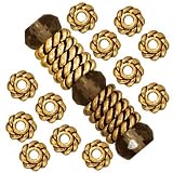 22K Gold Plated Lead-Free Pewter Twist Edge Spacer Beads 4mm (50)