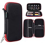 iDream365(TM) Hard Protective EVA Carrying Case/Bag/Pouch/Holder for Executive Fountain Pen,Ballpoint Pen,Stylus Touch Pen-Black/Red