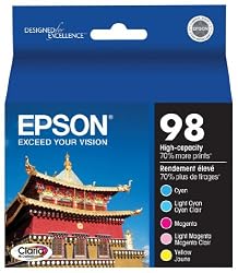 Epson Claria Hi-Definition 98 Extra High-capacity Inkjet Cartridge Color Multipack (1 Cyan, 1 Light Cyan, 1 Magenta, 1 Light Magenta, 1 Yellow) (T098920)