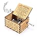 Kafete Music Box Hand Crank Engraved Musical Box-U R My Sunshine Mechanism Antique Vintage Personalizable Gift for Daughter from Mom(You are Stronger Than You Seem)