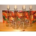 4 St�ck 200ml, Tulipano Flaschen, leere Glasflasche mit Korken, zum selbst Abf�llen, 0,2l Liter, Lik�rflaschen, Schnapsflaschen, Essigflaschen, �lflaschen, H�he 18,7cm