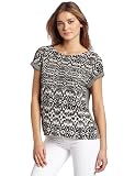 Ella moss Women's Mix Print Short Sleeve Top