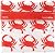 Reusable Cloth Sandwich Bag - Orange Crab